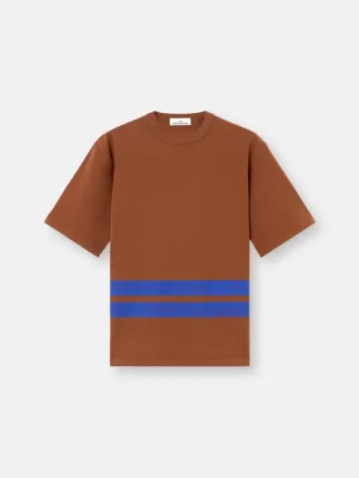 T-shirt oversize à manches courtes avec bandes imprimées T-shirt oversize à manches courtes avec bandes imprimées
