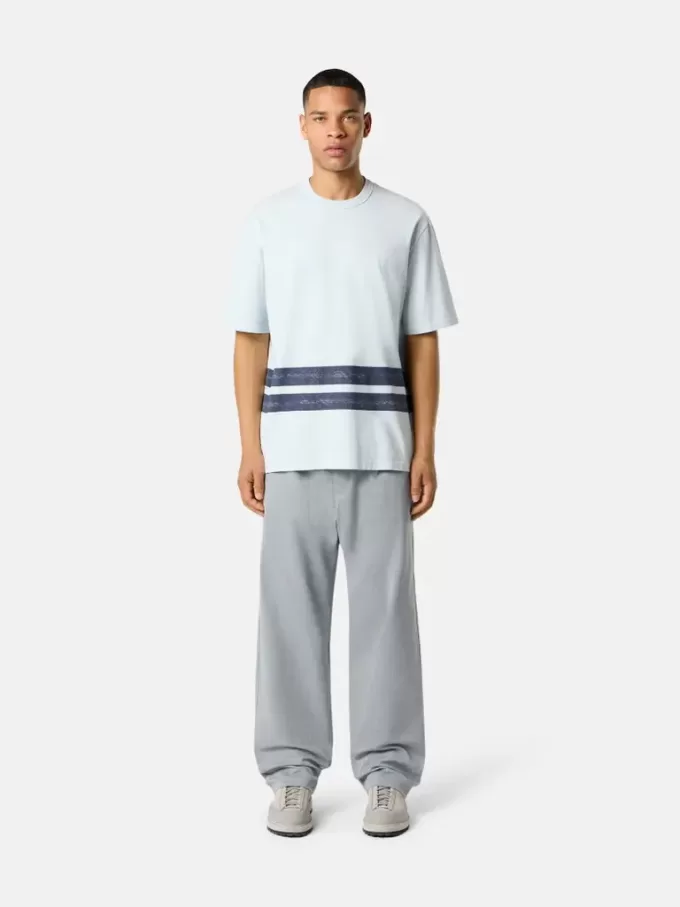 T-shirt oversize à manches courtes avec bandes imprimées
