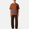 T-shirt oversize à manches courtes avec bandes imprimées