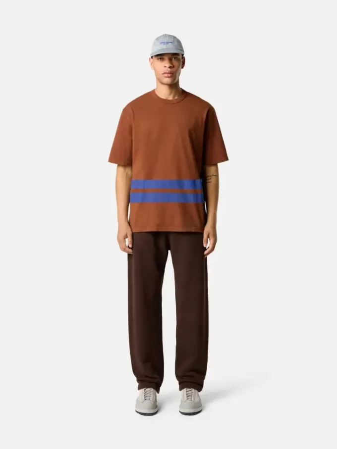 T-shirt oversize à manches courtes avec bandes imprimées