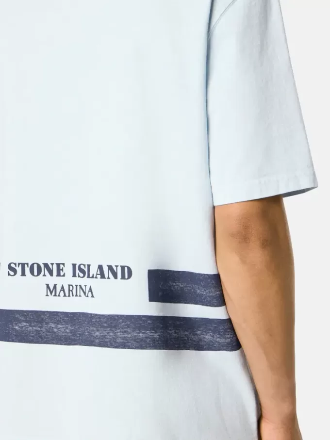 T-shirt oversize à manches courtes avec bandes imprimées