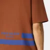 T-shirt oversize à manches courtes avec bandes imprimées