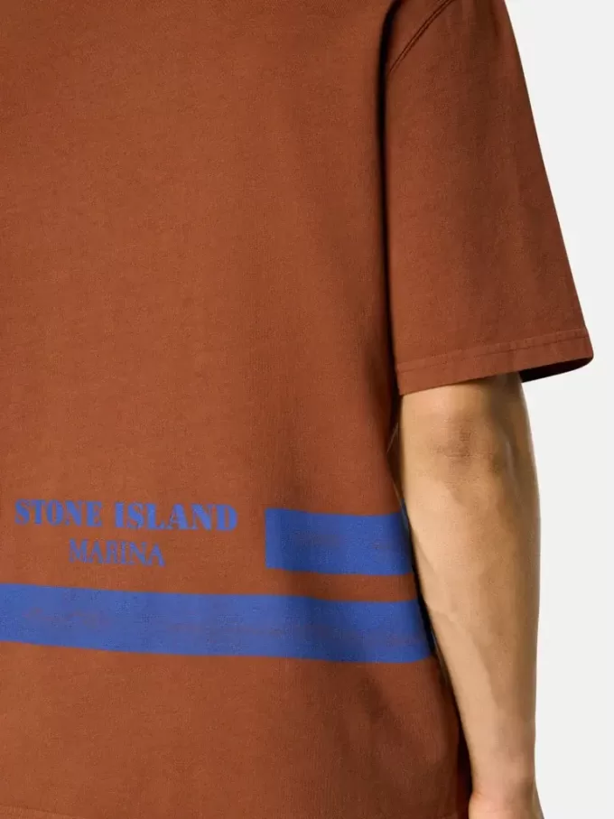 T-shirt oversize à manches courtes avec bandes imprimées