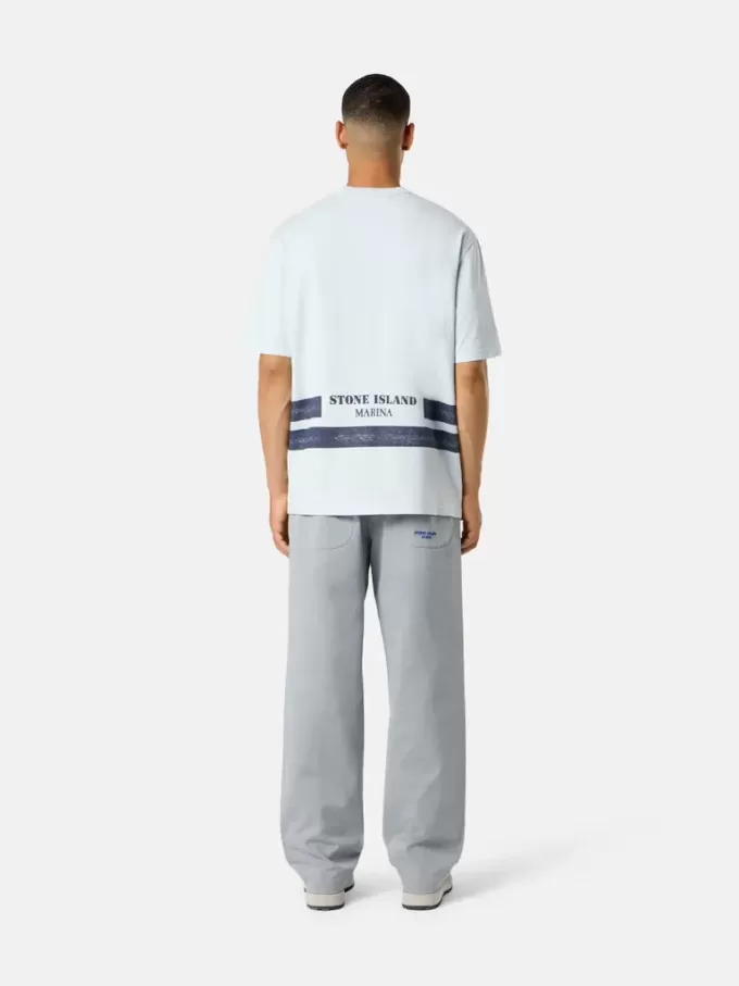 T-shirt oversize à manches courtes avec bandes imprimées