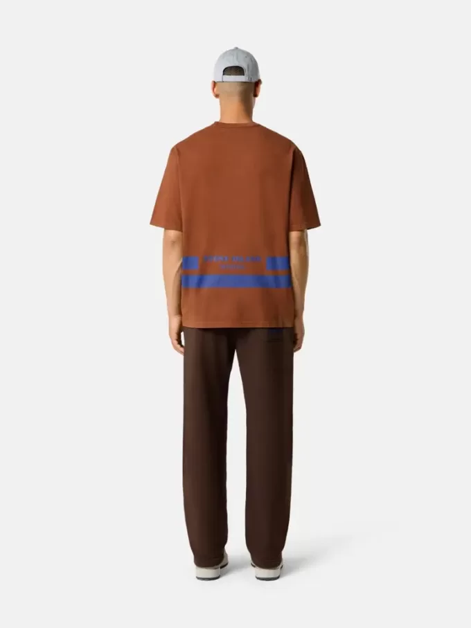 T-shirt oversize à manches courtes avec bandes imprimées