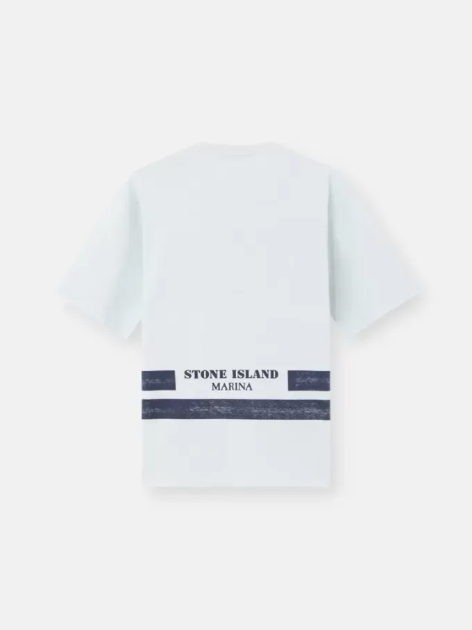 T-shirt oversize à manches courtes avec bandes imprimées