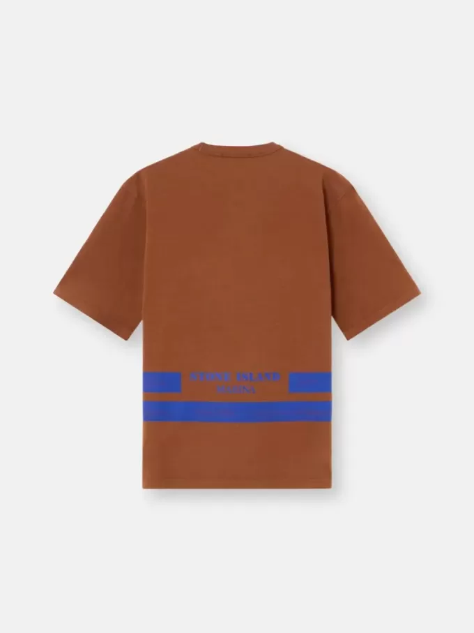 T-shirt oversize à manches courtes avec bandes imprimées