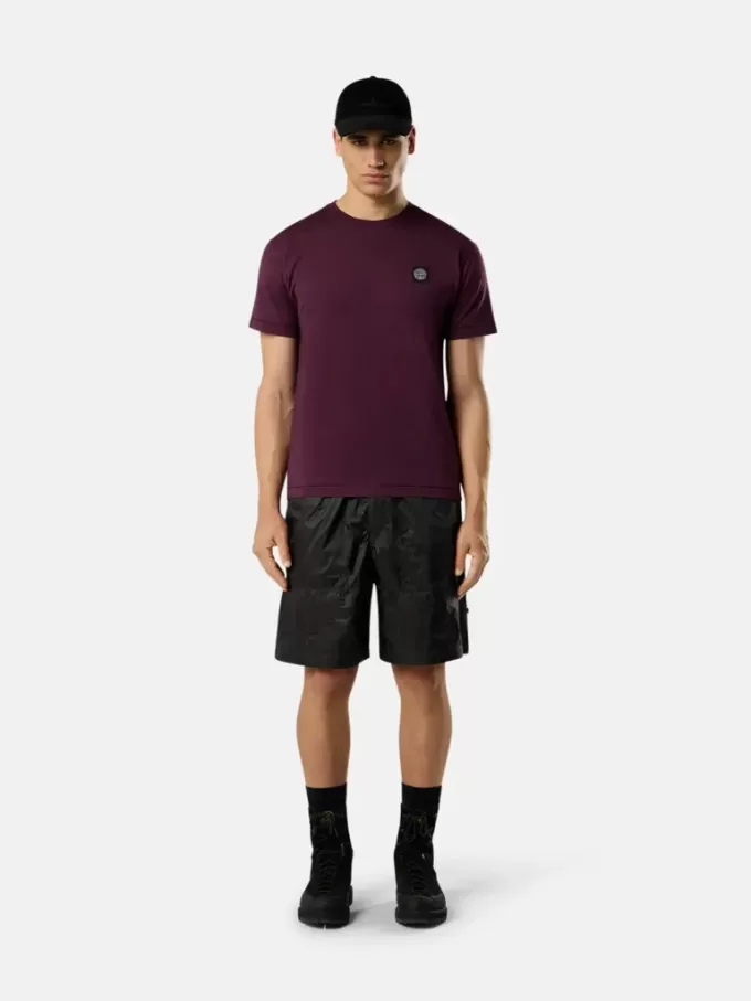 T-shirt slim à manches courtes avec patch Compass