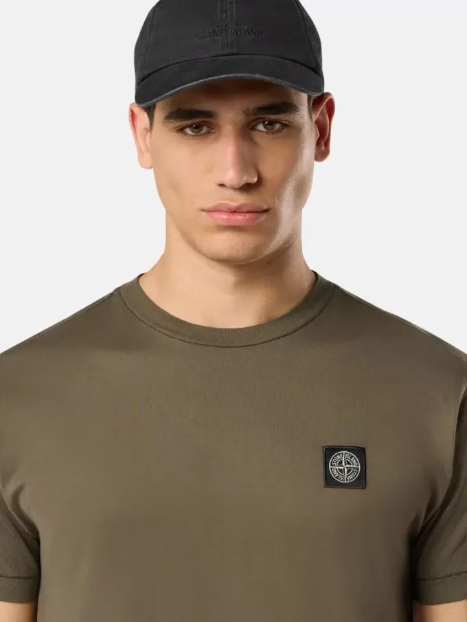 T-shirt slim à manches courtes avec patch Compass