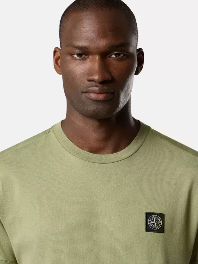 T-shirt slim à manches courtes avec patch Compass
