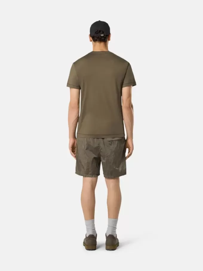 T-shirt slim à manches courtes avec patch Compass