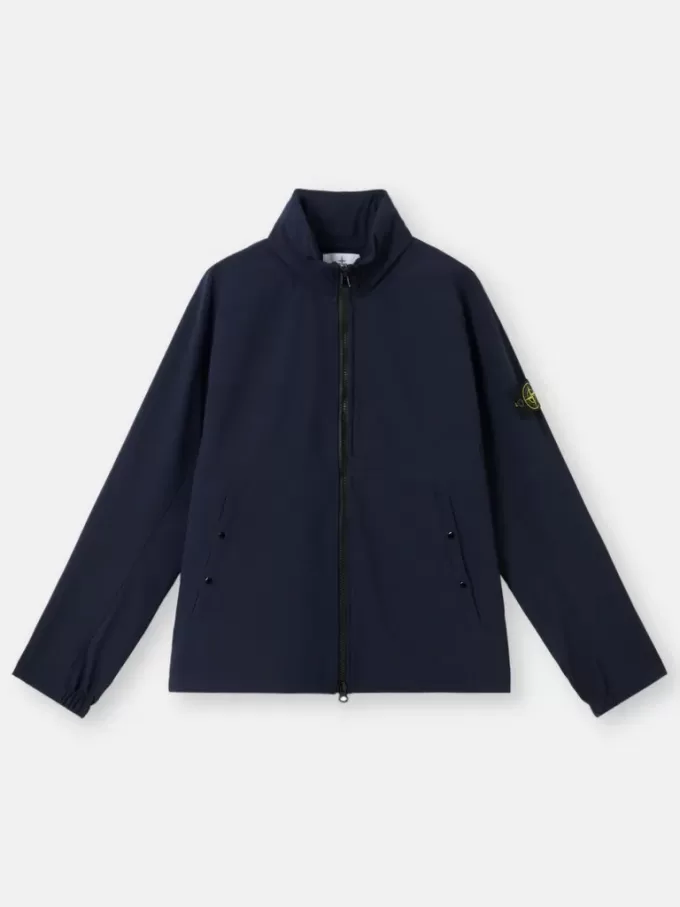 Veste coupe-vent et imperméable avec capuche dissimulée Veste coupe-vent et imperméable avec capuche dissimulée