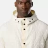Veste rembourrée à capuche avec traitement anti-gouttes et résistance au vent Veste rembourrée à capuche avec traitement anti-gouttes et résistance au vent